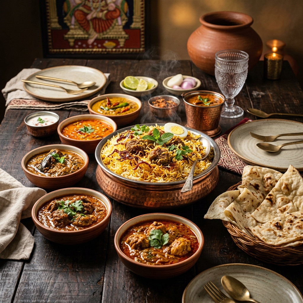Grand spread of Telangana cuisine